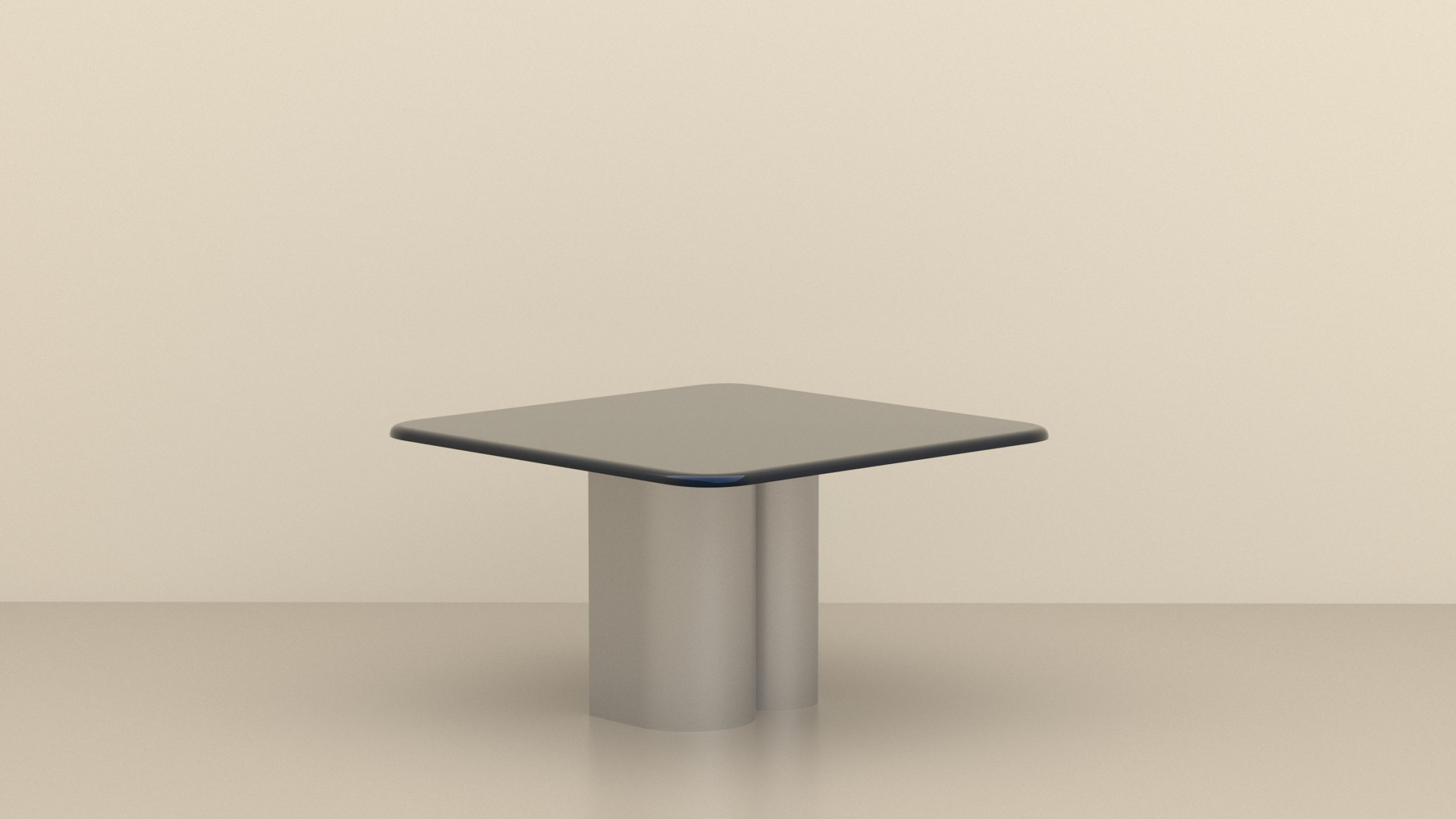 TABLE ACIER BLEU PERS