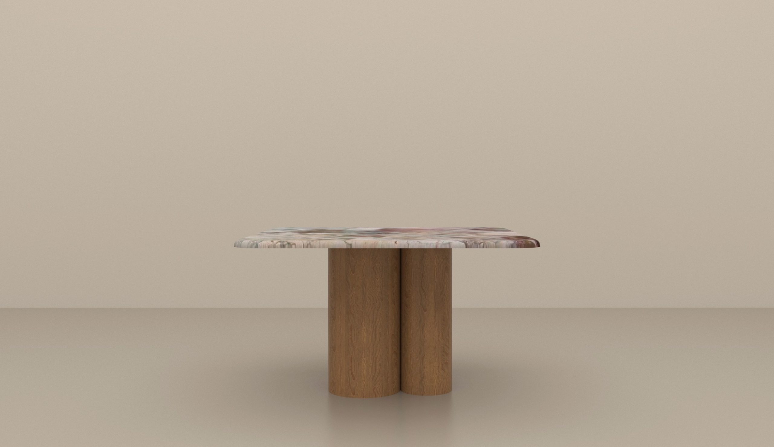 TABLE FACE PIED BOIS ET PLATEAUBOTICELI