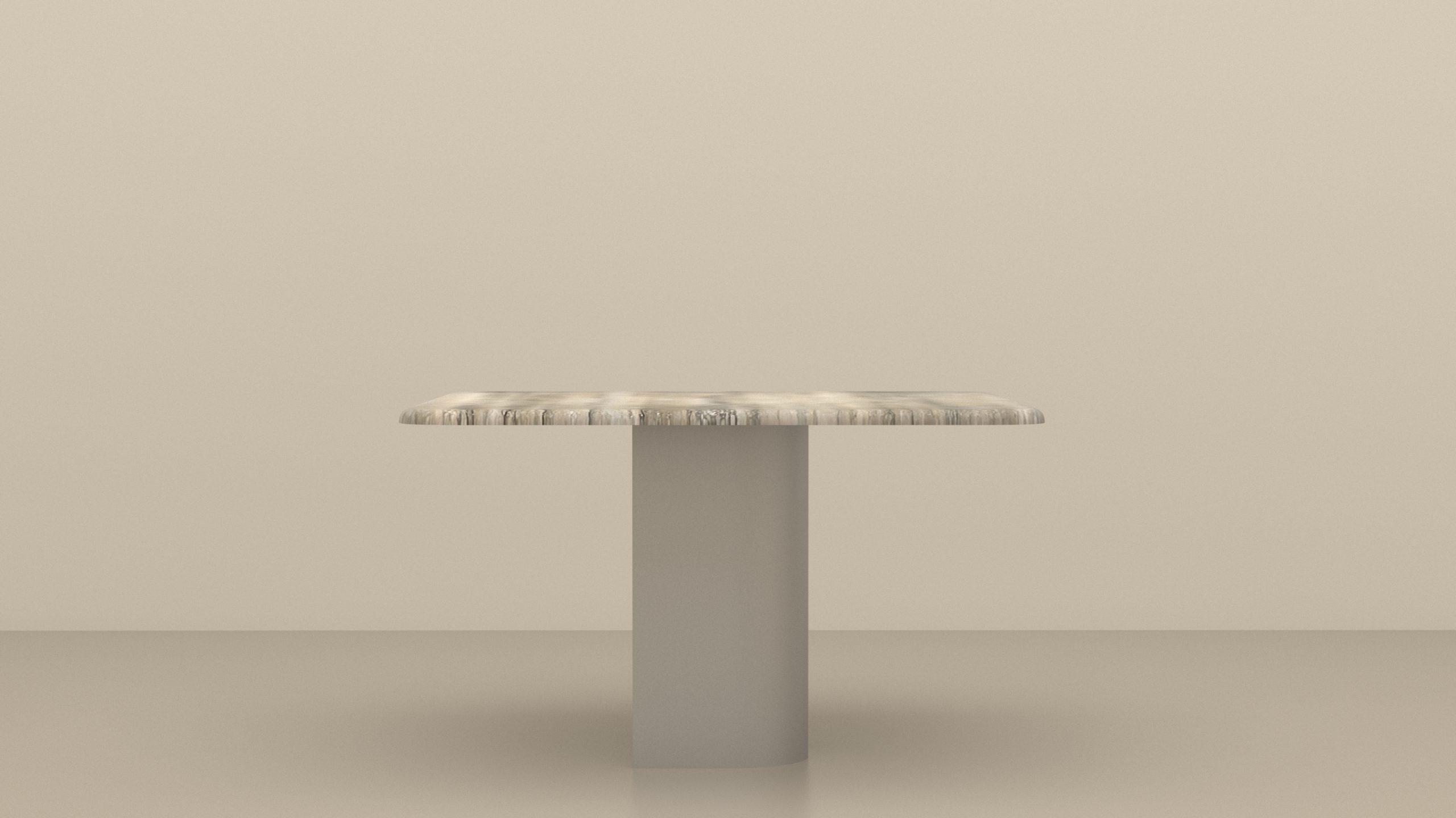 TABLE PETITE MARBRE BLANC VUE COTE