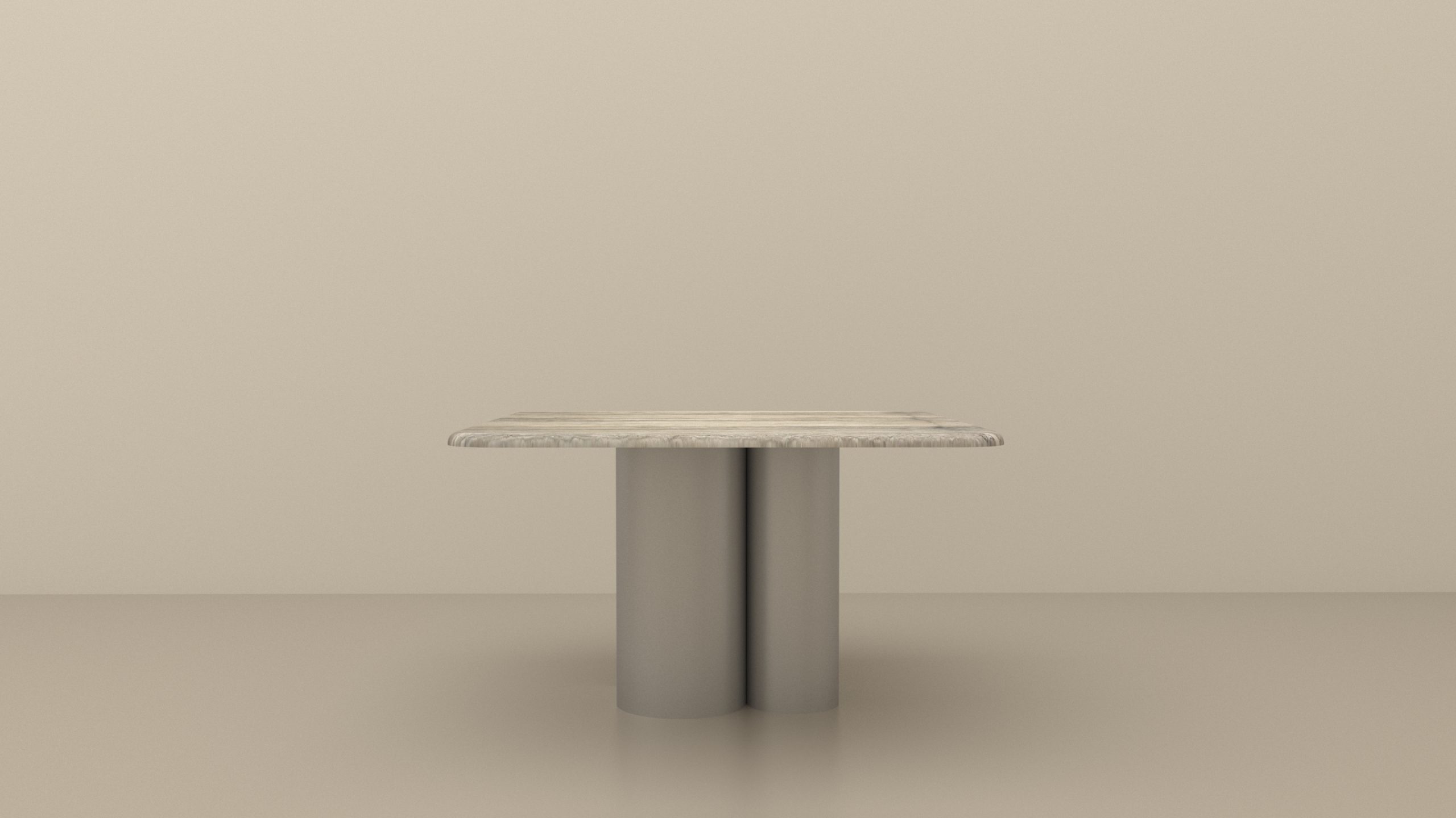 TABLE PETITE MARBRE BLANC VUE FACE