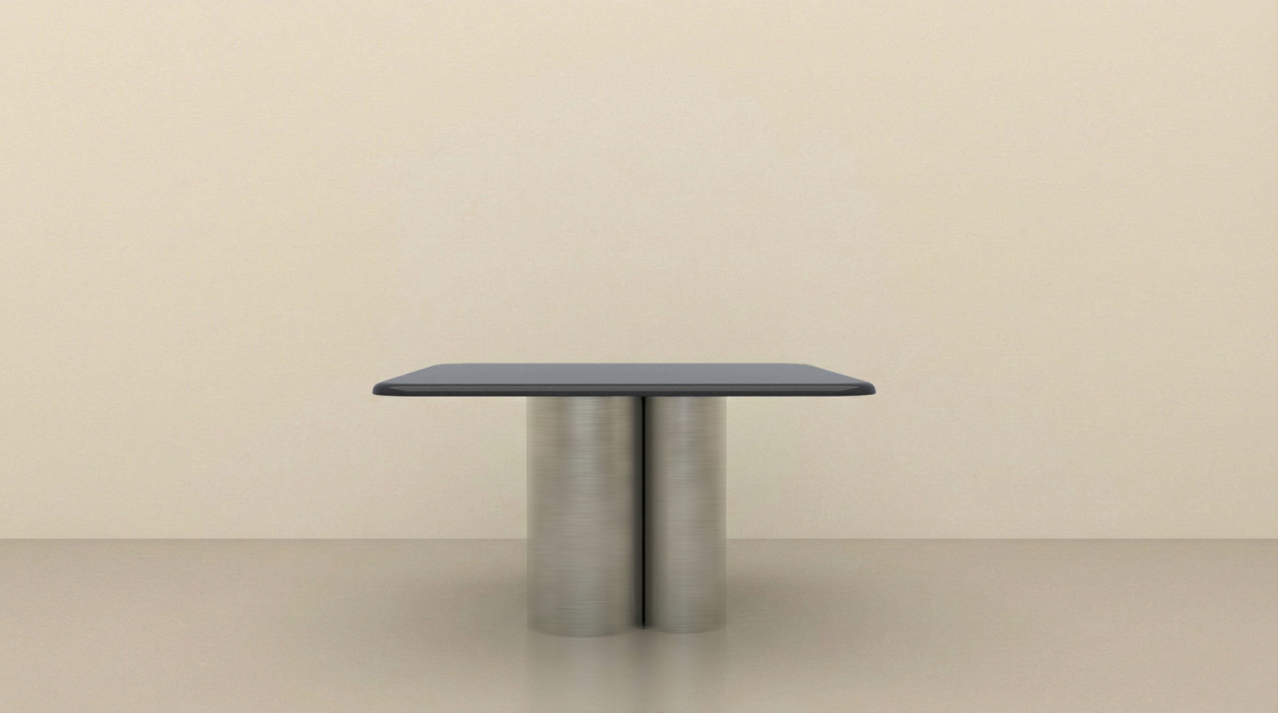 Table BOLD Square Bleu Nuit face