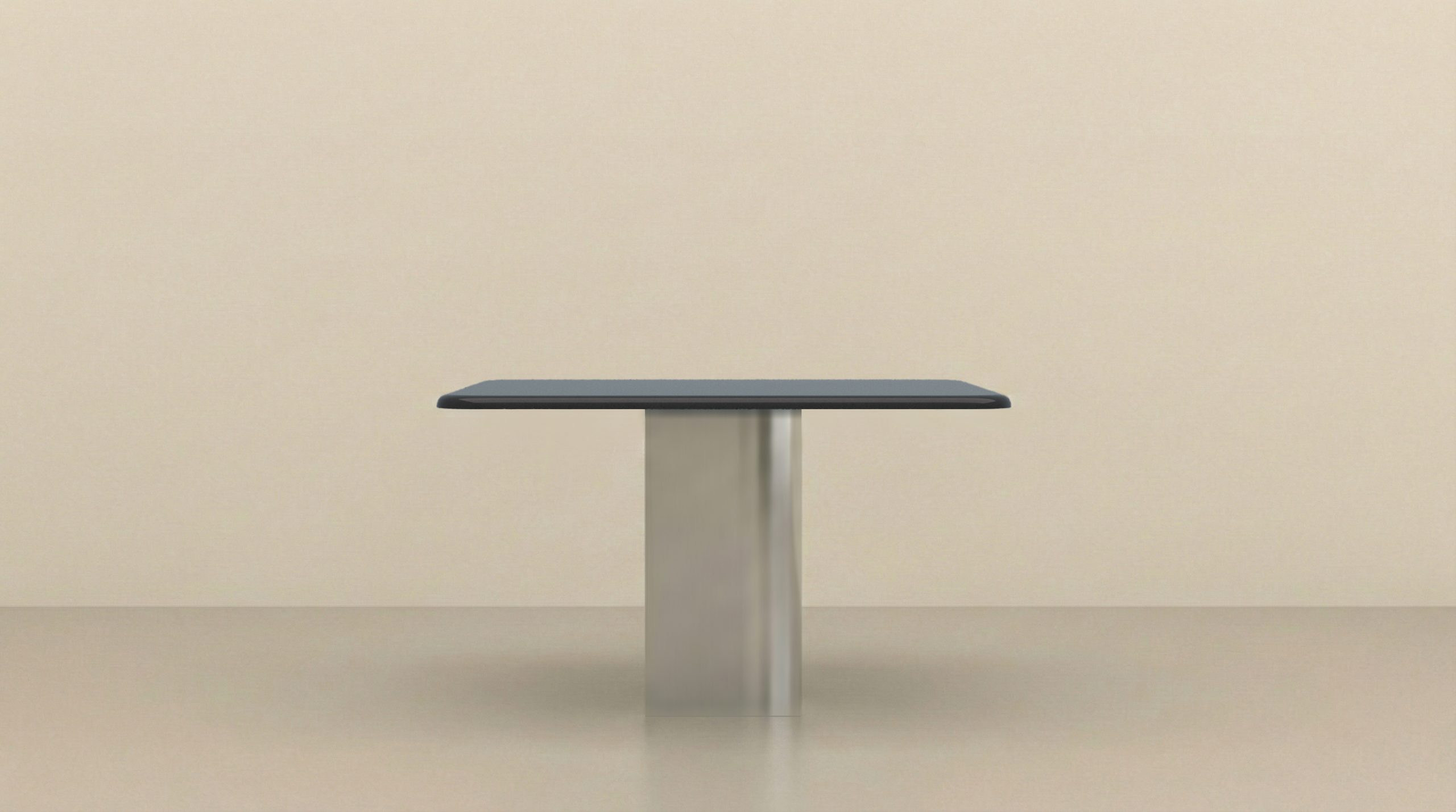 Table BOLD Square bleu nuit profil