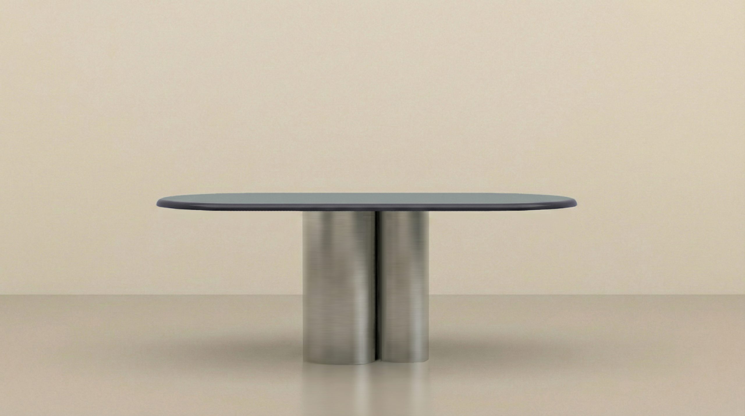 Table Bold medium Bleu nuit face