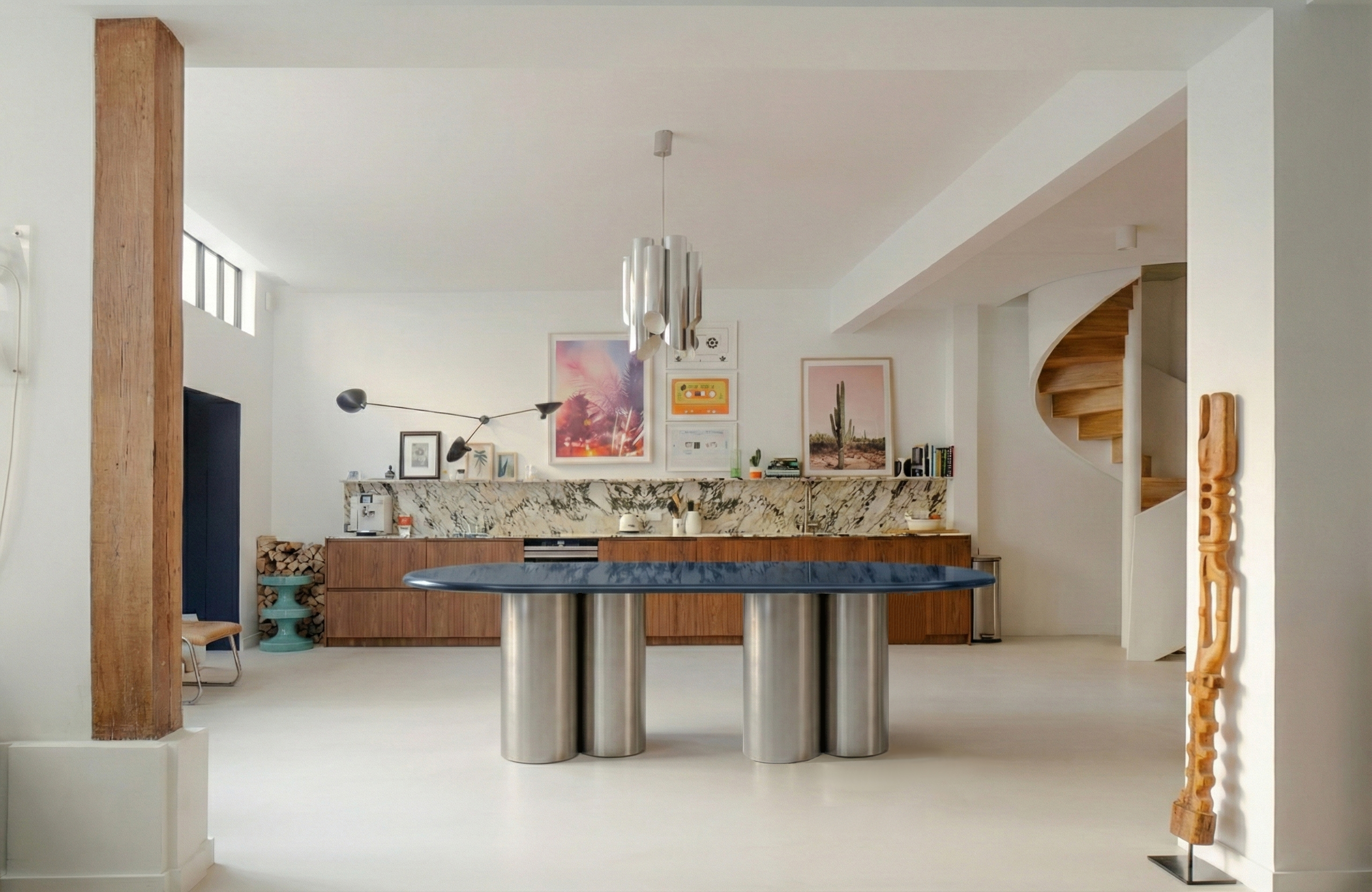 Ambiance table BOLD large Bleu