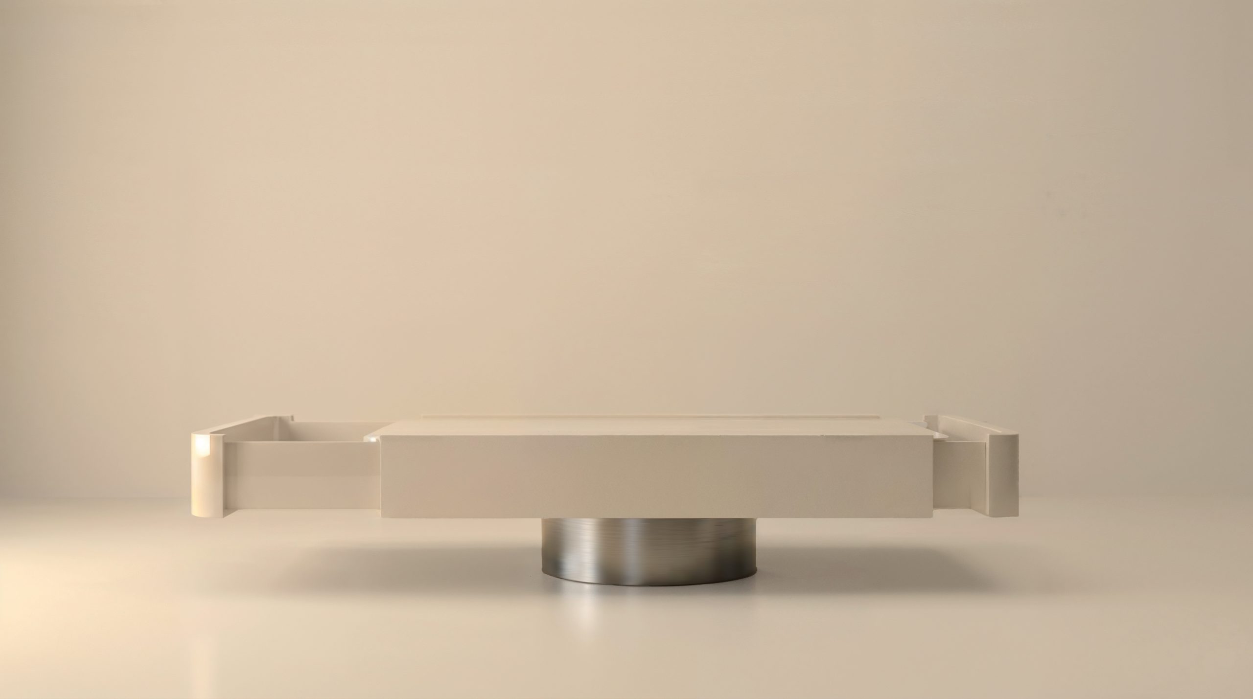 Table basse MARTINI Ivoire face open